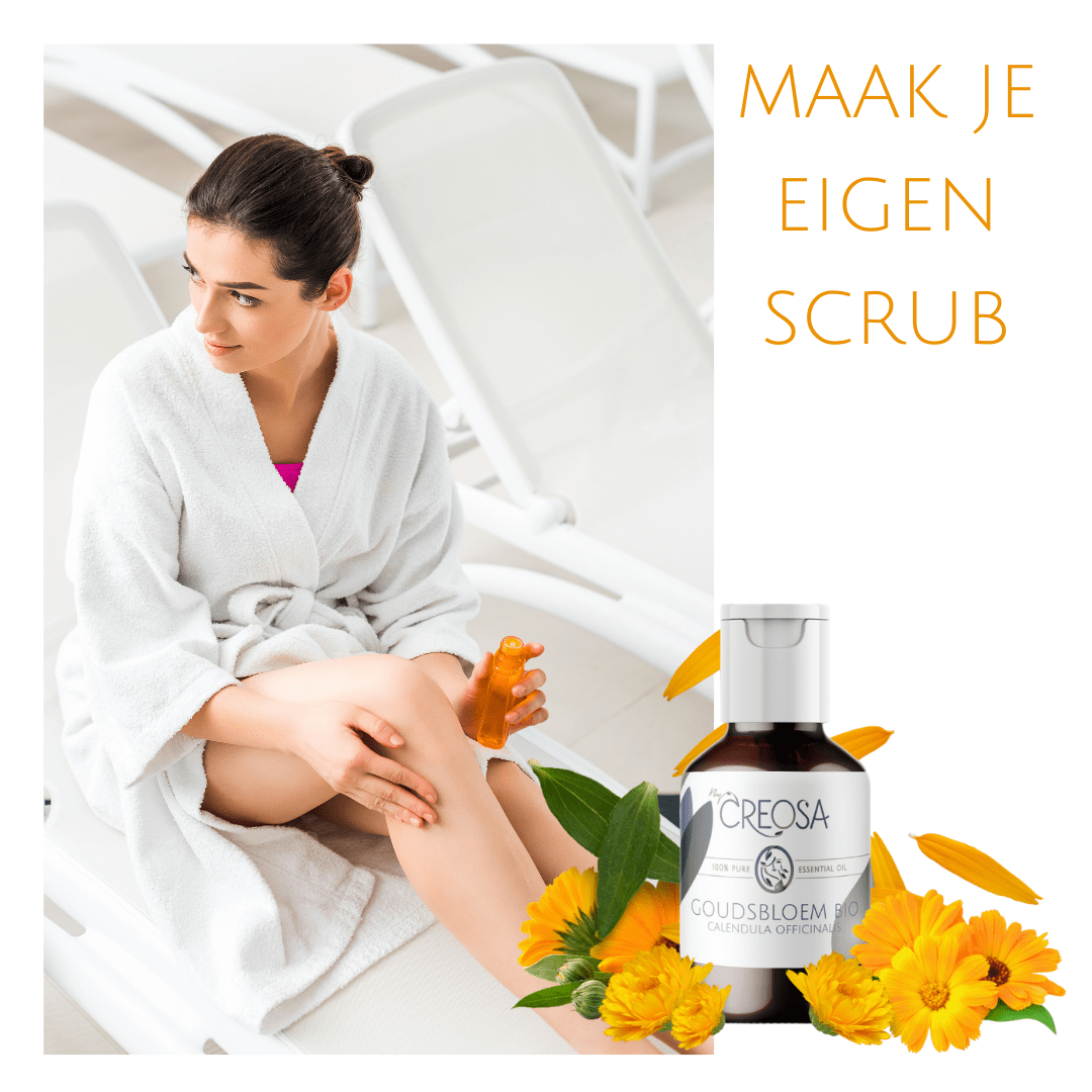 MAAK JE EIGEN SCRUB MET GOUDSBLOEMOLIE
