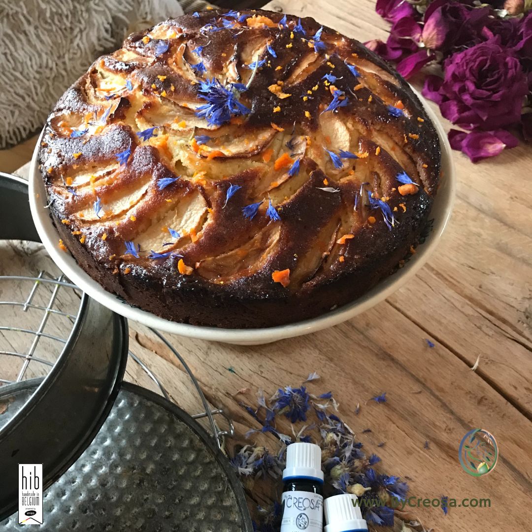 Liefdescake met appel, limoen en mandarijn